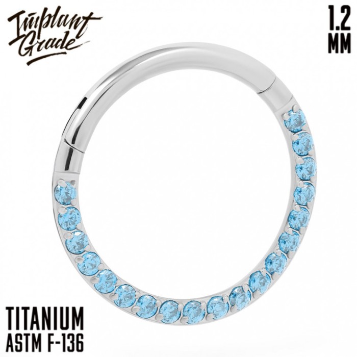 Кольцо-кликер Side Light Sapphire "Implant Grade" 1.2 мм титан