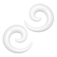 Растяжка из акрила "Спираль белая" (1-10 мм)