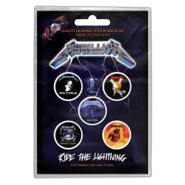 Набор значков Metallica "Ride The Lightning" 5 шт