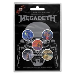 Набор значков Megadeth "Vic Rattlehead" 5 шт