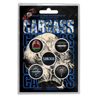 Набор значков Carcass "Necro Head" 5 шт