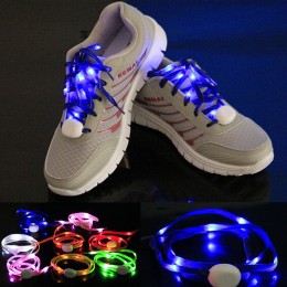 Светящиеся шнурки текстильные для обуви (LED)