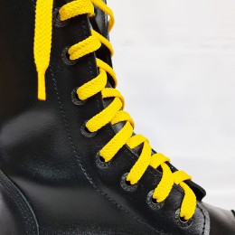 Шнурки для кроссовок и кед "Желтые плоские 8 мм - 0.8-1.5 м"