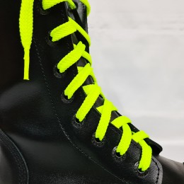 Шнурки для кроссовок и кед "Кислотно-желтые плоские 8 мм - 0.8-1.5 м"