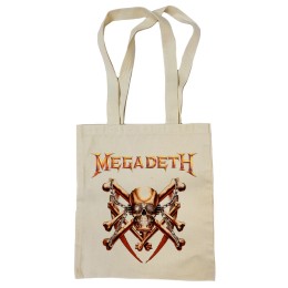 Сумка-шоппер "Megadeth" бежевая 