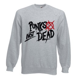 Свитшот "Punks Not Dead" белый