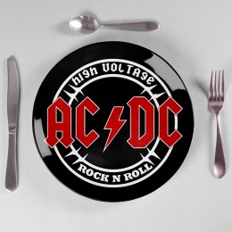 Тарелка "AC/DC" керамическая