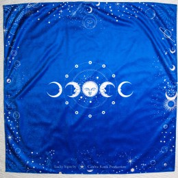 Скатерть для гадания "Триединая Луна" с мешочком для хранения 